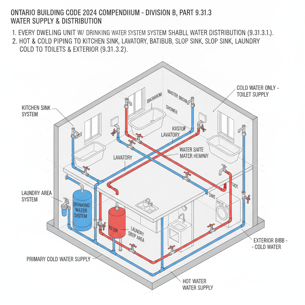 2024 Ontario Building Code: Water Supply and Plumbing Requirements for Dwelling Units
